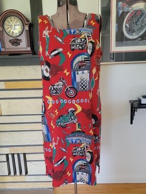 Harley-Davidson & Tori Richard Dress Large Red Vintage